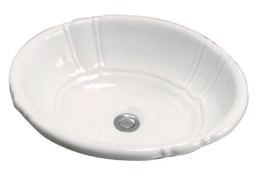 Chintz Less Fluted Drop-in Painted Sink