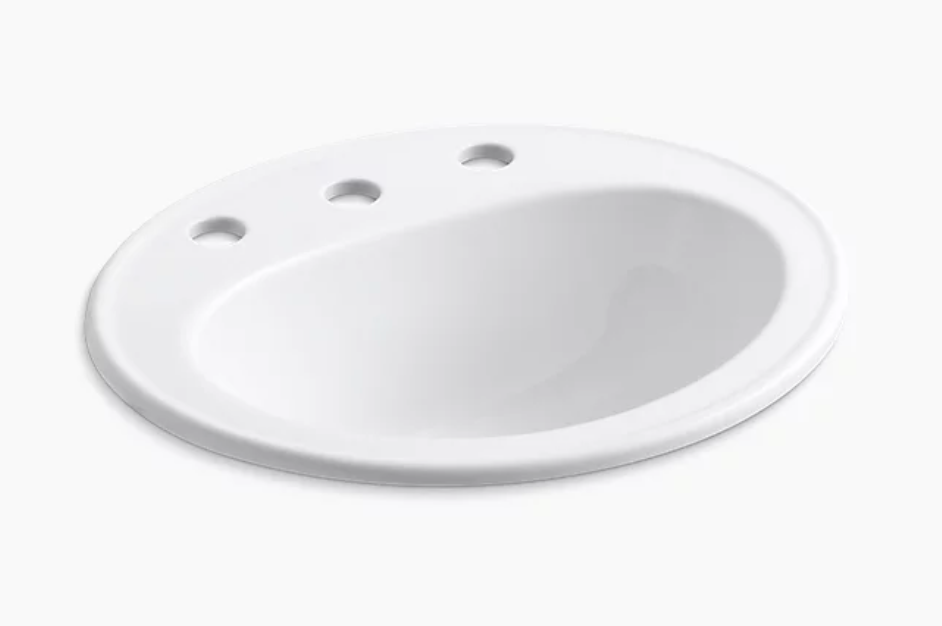 Blue Musky Painted Drop-in Fish Sink