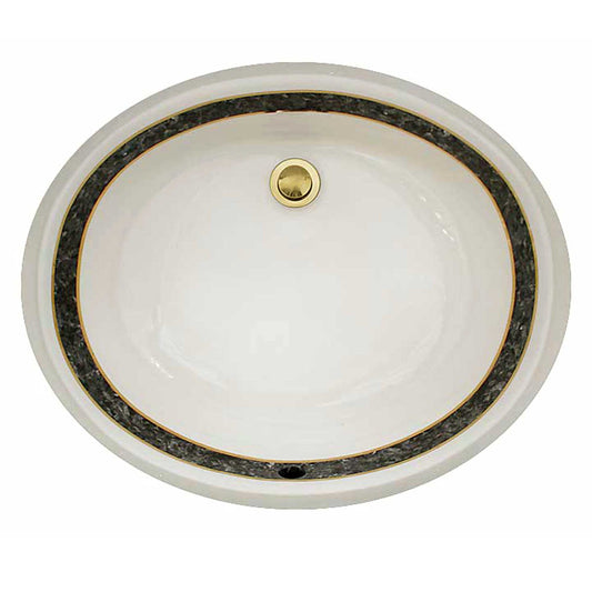 Faux Black Stone Border Undermount Sink on Sale