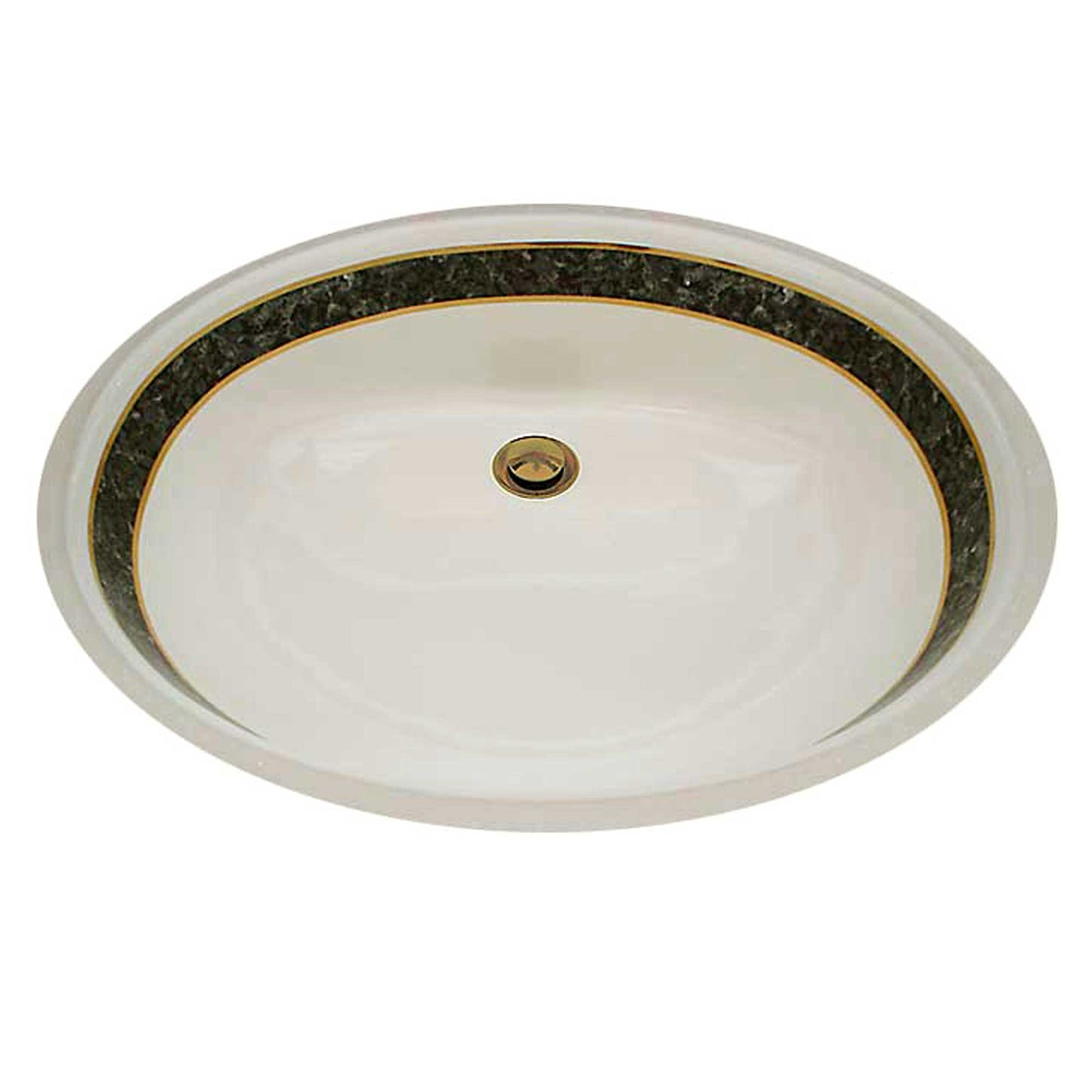 Faux Black Stone Border Undermount Sink on Sale