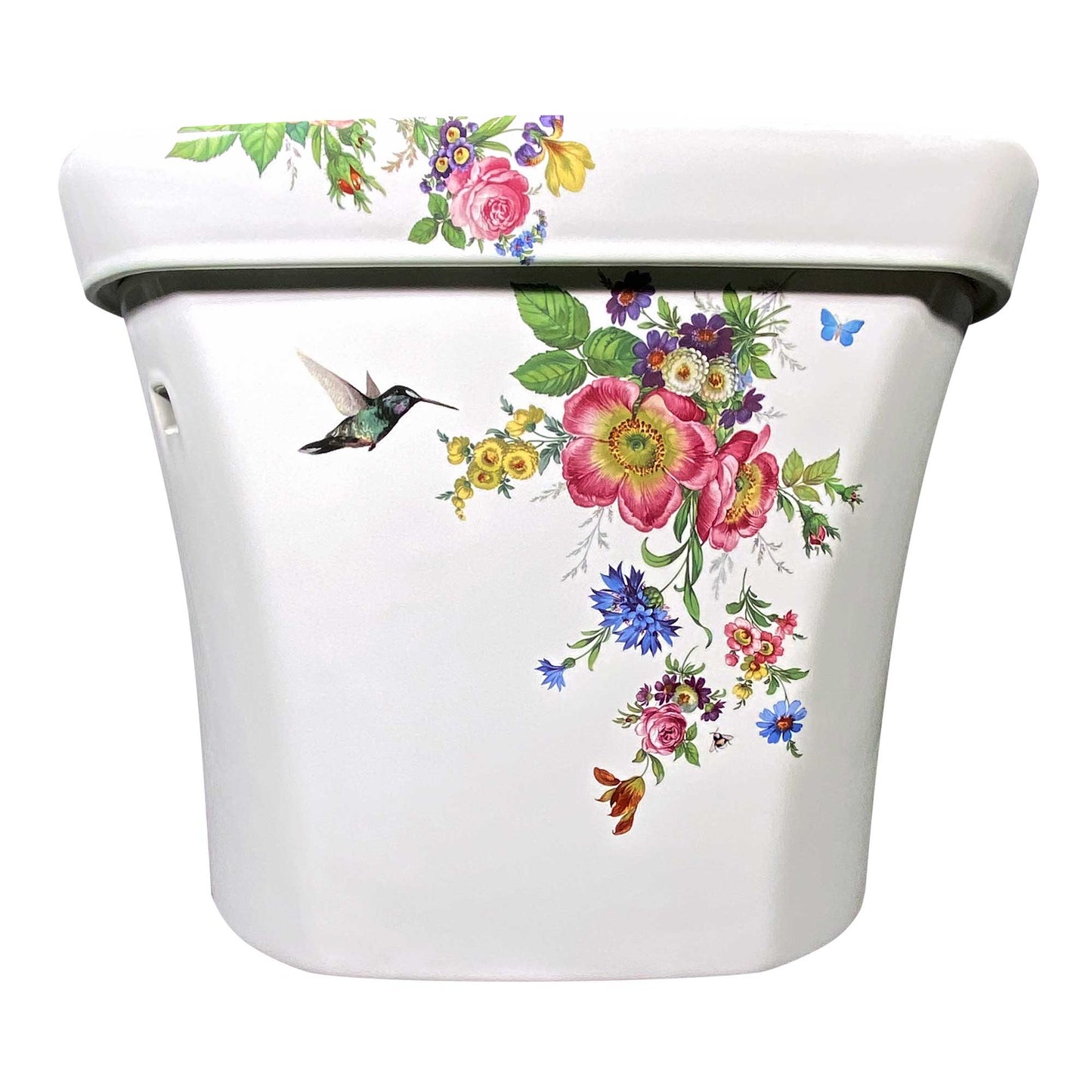 Scented Garden II Painted Toilet Tank & Lid