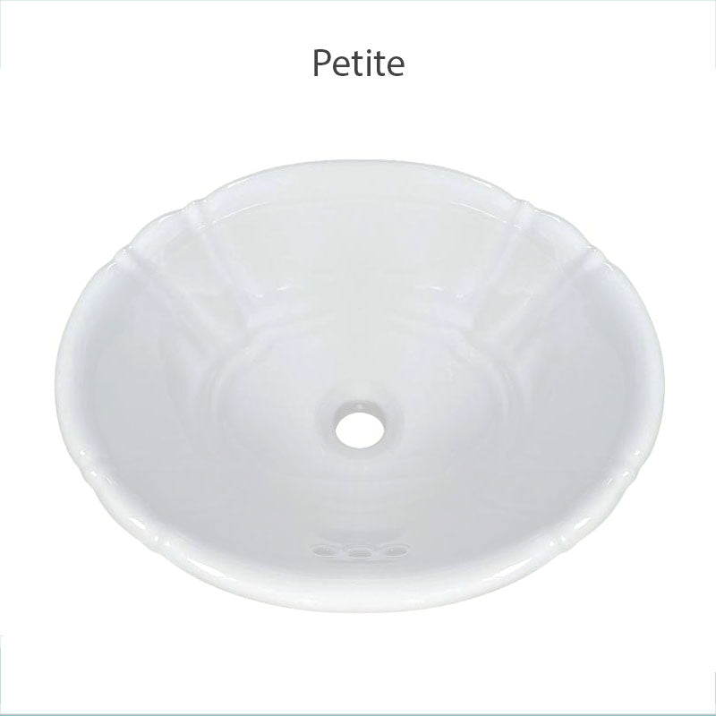 Colorful Sea Shells Painted Fluted Drop-in Sink