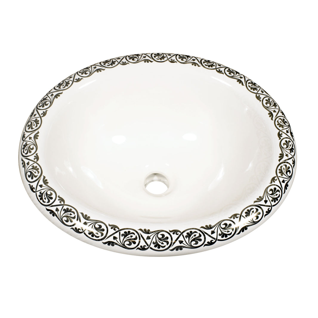 Border Design Hand Painted Bathroom Sinks – DecoratedBathroom