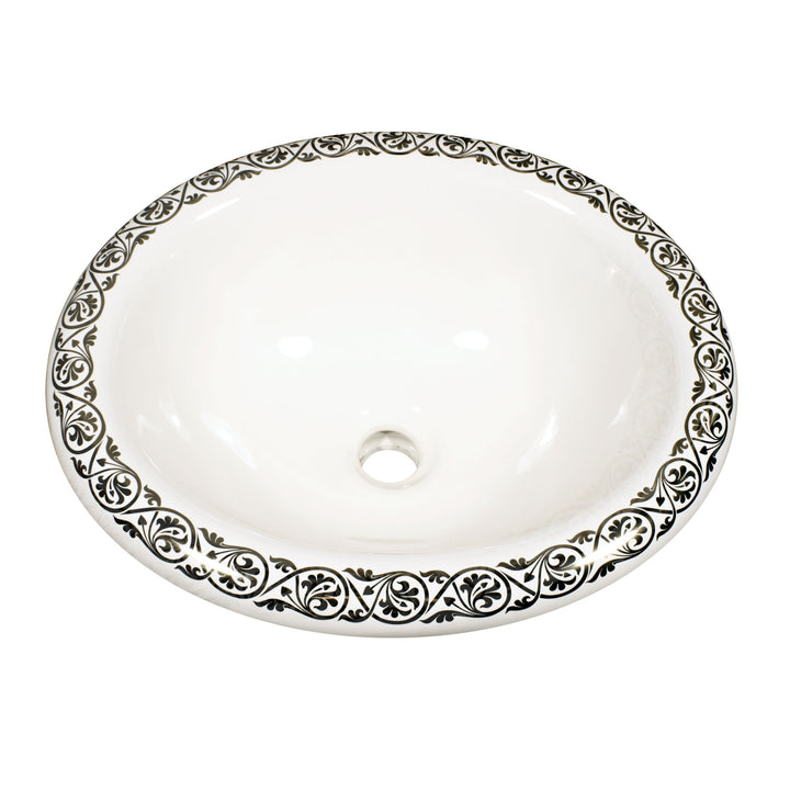 Border Design Hand Painted Bathroom Sinks – DecoratedBathroom