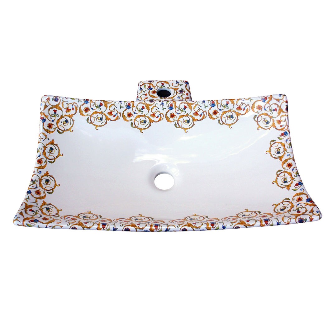 Border Design Hand Painted Bathroom Sinks – DecoratedBathroom