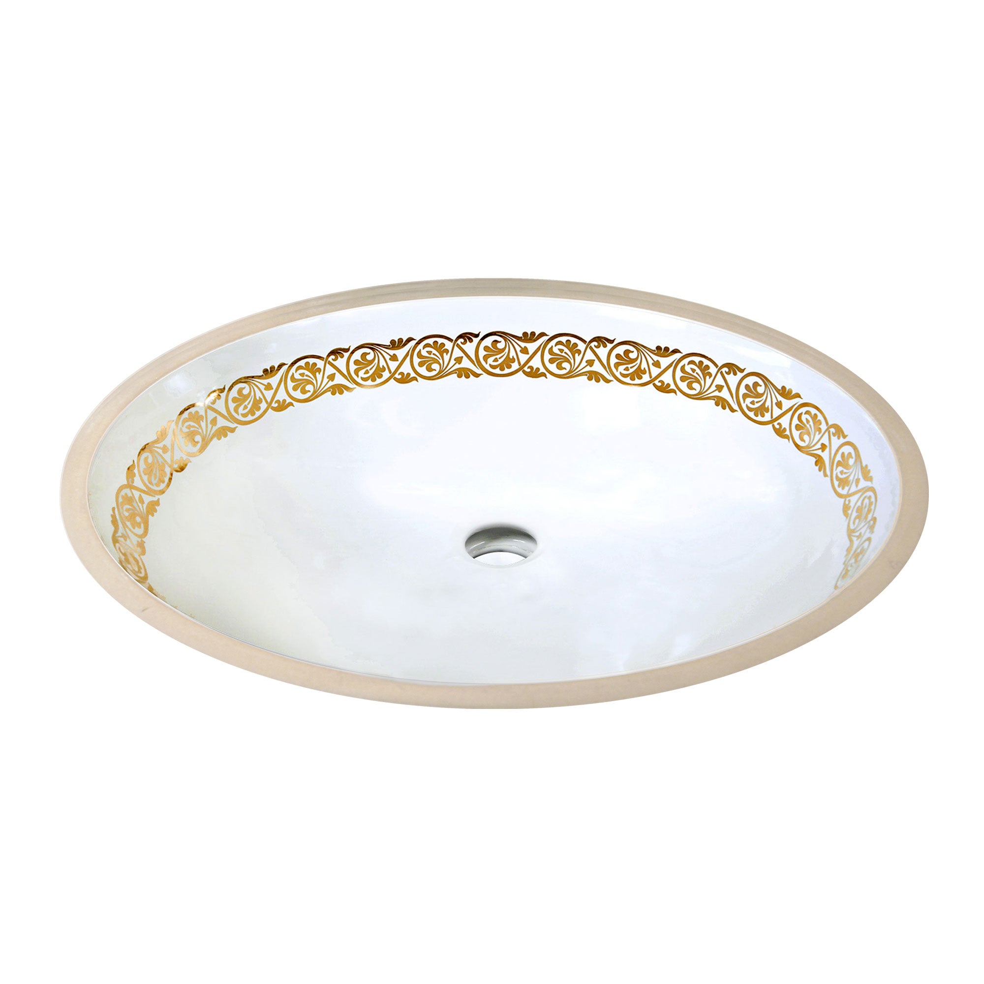 Big Fancy Border Under Mount Painted Bathroom Sink – DecoratedBathroom
