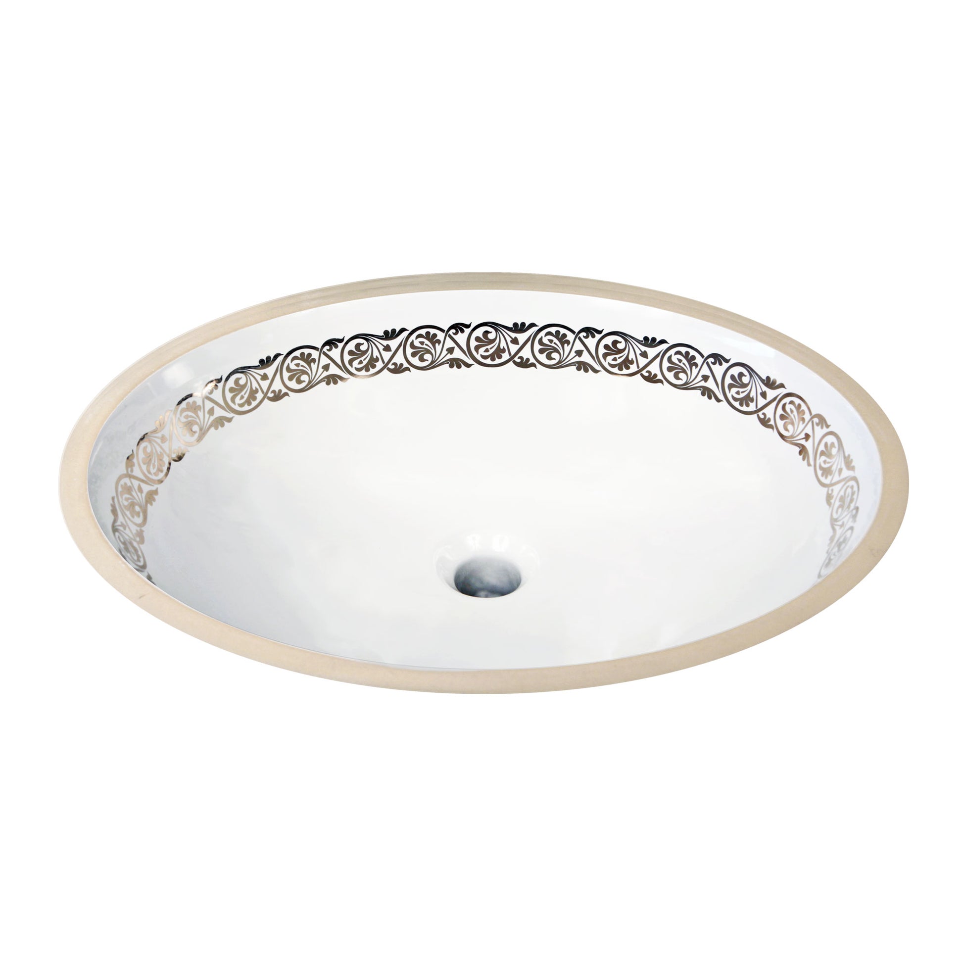 Big Fancy Border Under Mount Painted Bathroom Sink – DecoratedBathroom